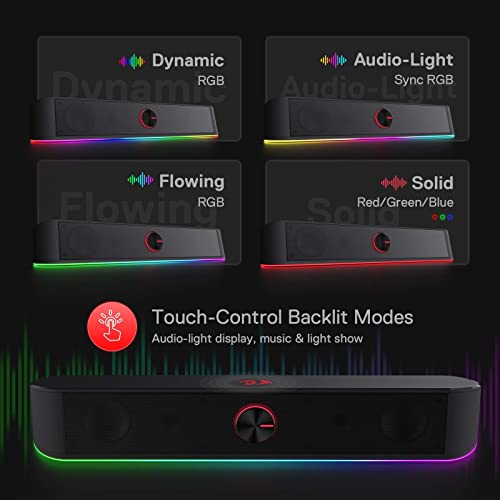 Redragon GS560 RGB Desktop Soundbar - 2.0 Channel Speaker - Image 4