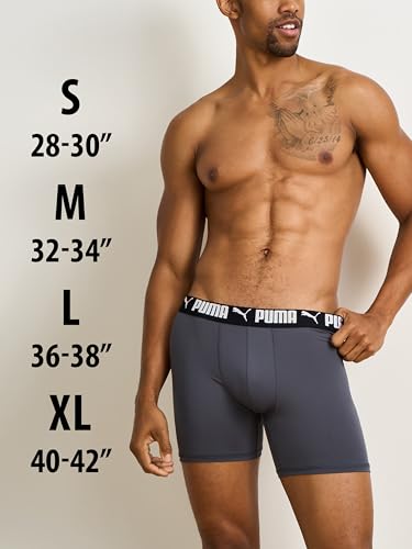 PUMA Men's 5 Pack Performance Boxer Briefs - Navy/Red/Black - Image 6