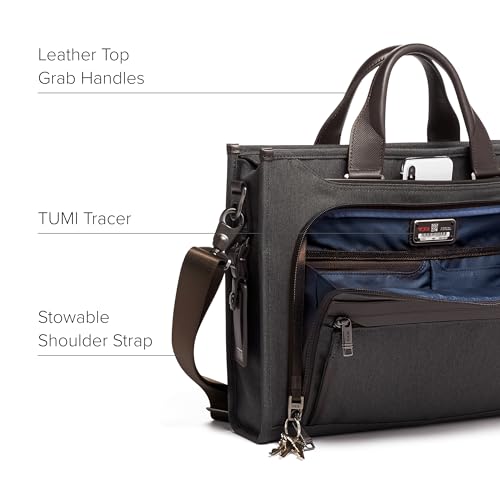 TUMI Slim Deluxe Portfolio - Stylish Ballistic Nylon Briefcase - Image 4
