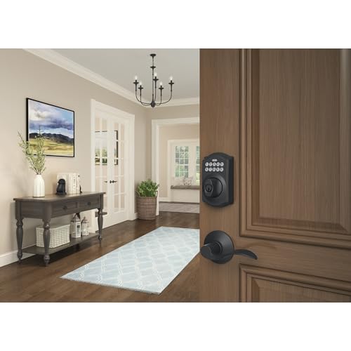SCHLAGE BE365 CAM 622 Keypad Electronic Deadbolt, Matte Black - Image 6