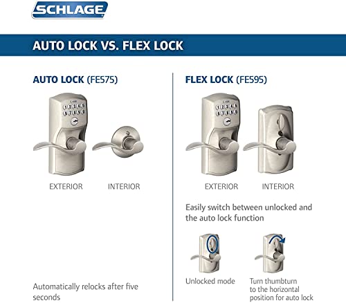 Schlage Camelot Keypad Lock with Auto-Lock & Keyless Entry - Image 2