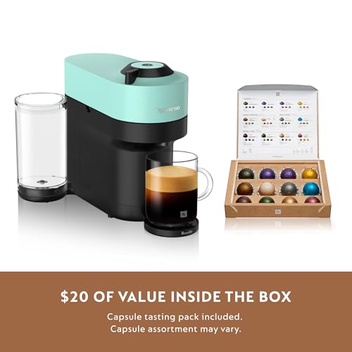 Nespresso Vertuo Pop+ Coffee and Espresso Maker by Breville, Aqua Mint - Image 7
