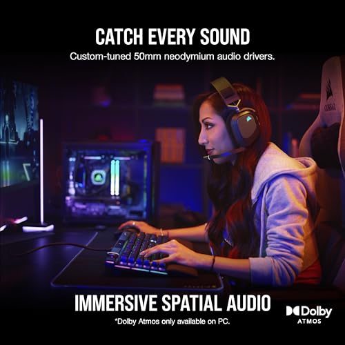 CORSAIR HS80 Wireless Gaming Headset with Dolby Atmos - Image 3