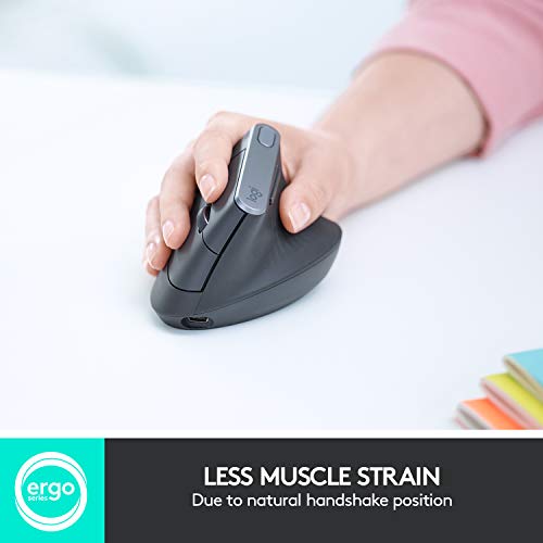 Logitech MX Vertical Wireless Mouse – Ergonomic & Muscle-Strain-Free Design - Image 2