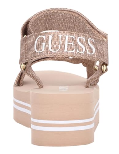 GUESS Women's AVIN Rose Gold Wedge Sandal, Size 8 - Image 3