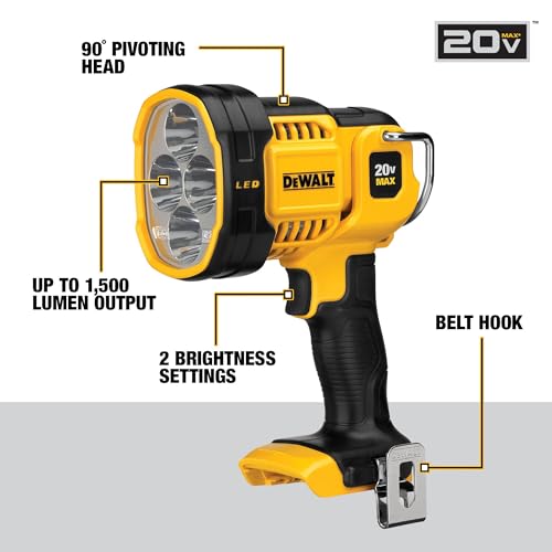 DEWALT 20V MAX LED Work Light - Handheld Spotlight - Image 7