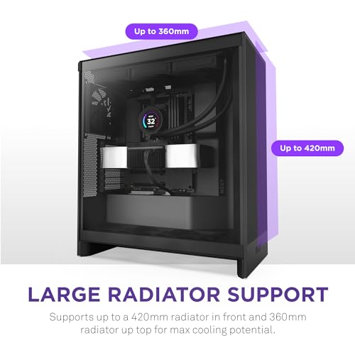 NZXT H7 Flow 2024 - Mid-Tower ATX Airflow Case with 3 Pre-Installed Fans - Image 5