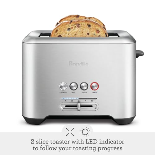 Breville Bit More Toaster 2 Slice BTA70XL, Brushed Stainless Steel - Image 2