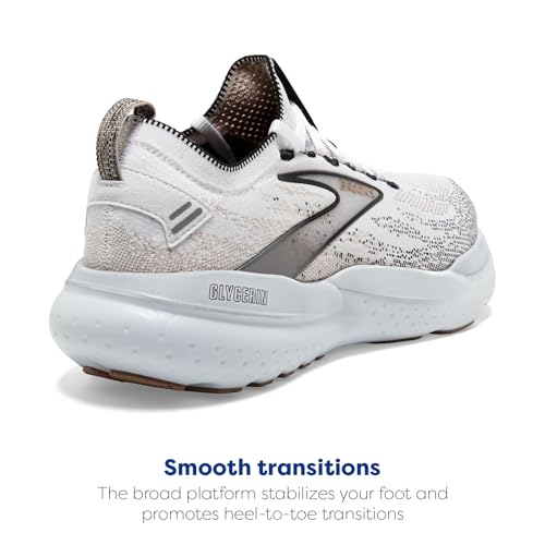 Brooks Women’s Glycerin Stealthfit 21 Running Shoe - White/Grey/Black - Image 3