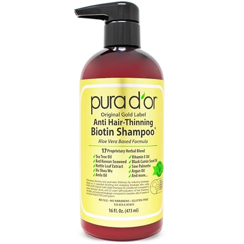 PURA D'OR Gold Label Anti-Thinning Biotin Shampoo - 16 Oz