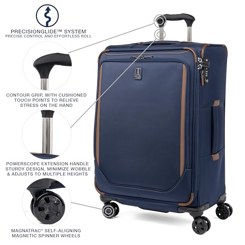 Travelpro Crew Classic Expandable Spinner Luggage - Patriot Blue, 25-inch - Image 2