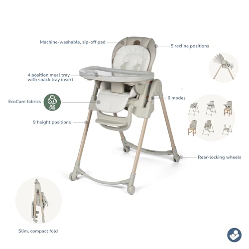 Maxi-Cosi Minla 6-in-1 Foldable High Chair in Classic Oat - Image 3