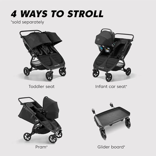 Baby Jogger City Mini GT2 All-Terrain Double Stroller - Jet Black - Image 5