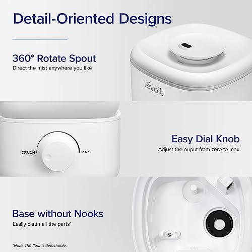 LEVOIT 2.5L Top-Fill Quiet Cool Mist Humidifier for Large Rooms - Image 7