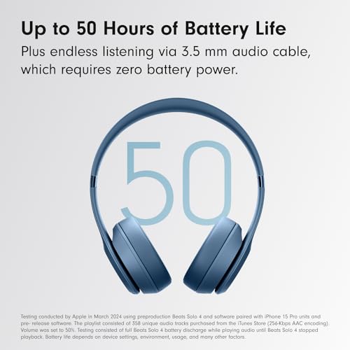 Beats Solo 4 - Slate Blue Wireless Bluetooth Headphones - Image 4