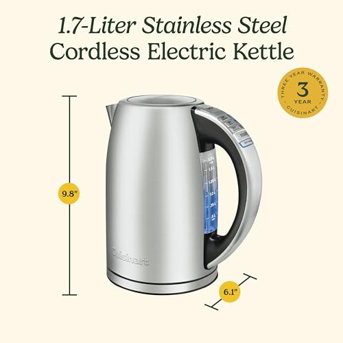 Cuisinart 1.7L Cordless Electric Kettle with 6 Temperature Presets - Image 6