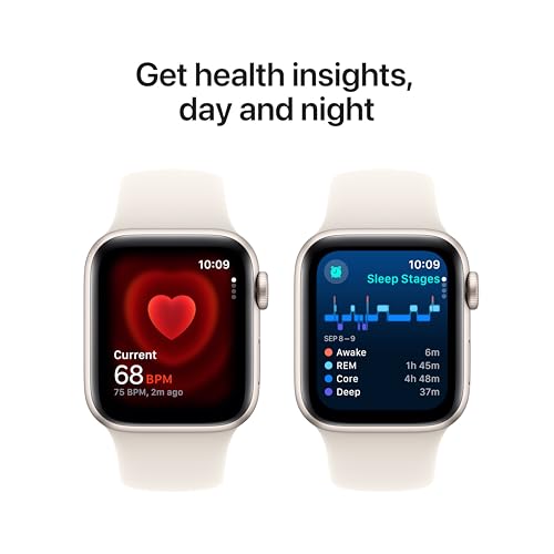 Apple Watch SE (GPS, 40mm) - Starlight Aluminum Case & Sport Band - Image 5