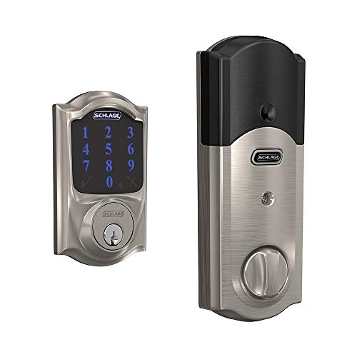 SCHLAGE Connect Smart Deadbolt with Alarm in Satin Nickel