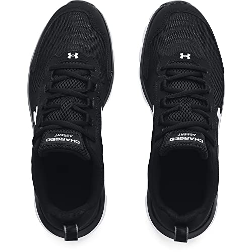 Under Armour Mens Charged Assert 9 Running Shoe - Black/White, 13 X-Wide US - Image 3