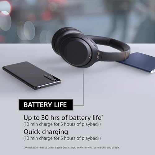 Sony WH-1000XM4 Wireless Noise-Canceling Headphones - Black - Image 4
