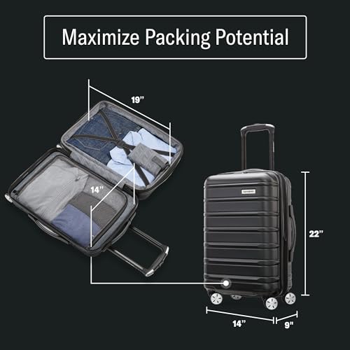 Samsonite Omni 2 Carry-On Hardside Luggage - Midnight Black - Image 3
