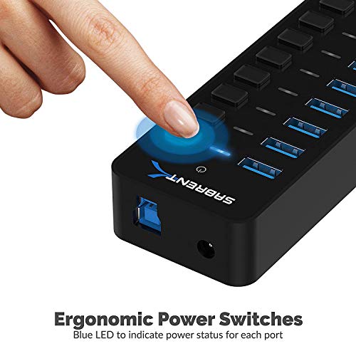 Sabrent 10-Port USB 3.0 Hub with Individual Power Switches - Image 6