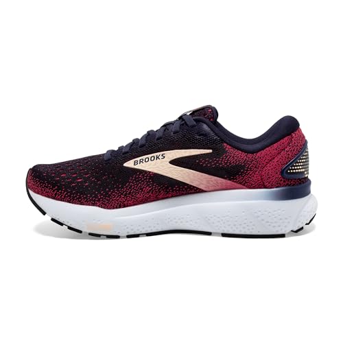 Brooks Women’s Ghost 16 Neutral Running Shoe - Peacoat/Raspberry/Apricot - 8.5 Wide - Image 5