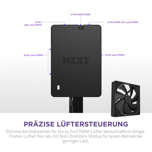 NZXT Control Hub - Digital RGB and PWM Fan Speed Controller - Image 3