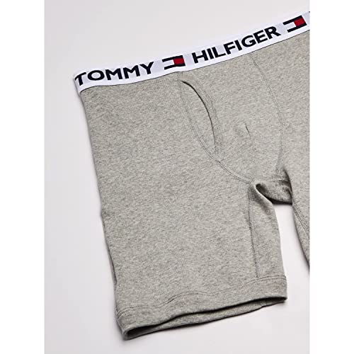 Tommy Hilfiger Men's 4 Pocket Boxer Brief, Grey/Navy, X-Large - Image 5