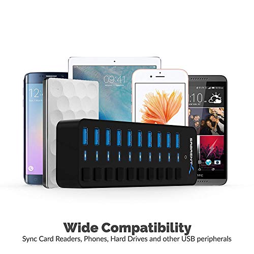 Sabrent 10-Port USB 3.0 Hub with Individual Power Switches - Image 4