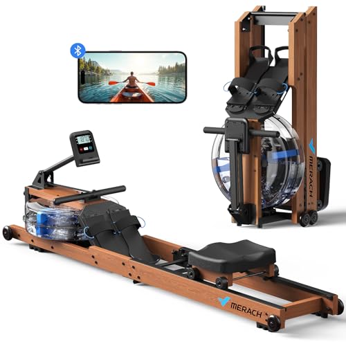 MERACH Foldable Water Rowing Machine for Home
