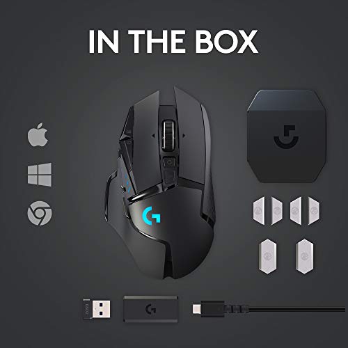Logitech G502 Lightspeed Wireless Gaming Mouse - Black - Image 9