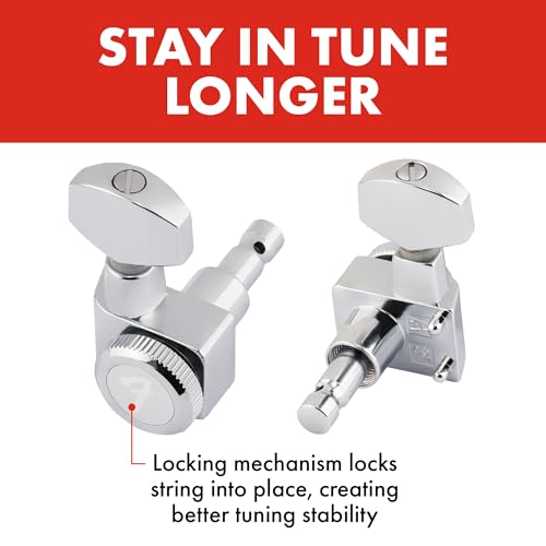 Fender Locking Tuners for Stratocaster Guitar - Polished Chrome Set - Image 2