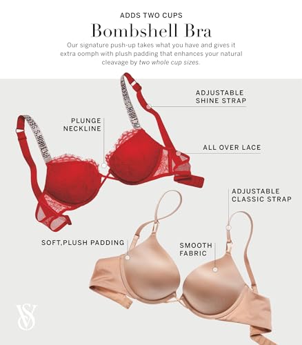Victoria's Secret Bombshell Sexy Strap Push Up Bra - Beige - Image 4