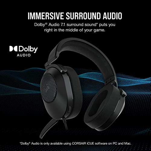 CORSAIR HS65 SURROUND Wired Gaming Headset - Dolby Atmos & Multiplatform Support - Image 3