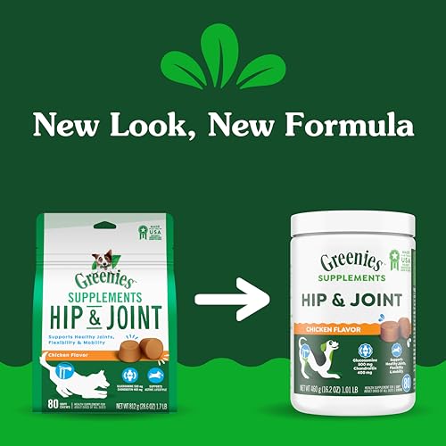 Greenies Hip & Joint Dog Supplements, Chicken Flavor - 80 Soft Chews - Image 3