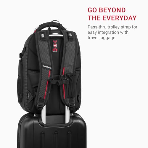 SwissGear Travel Tech Elite 16'' Laptop Backpack, Black Dot - Image 4