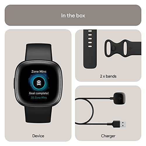 Fitbit Versa 4 Fitness Smartwatch - Black/Graphite - Image 7