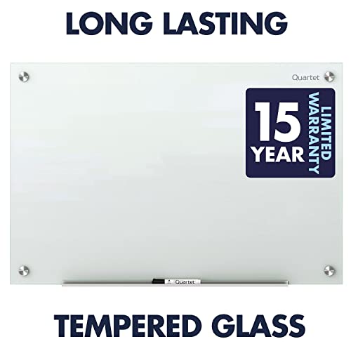 Quartet Magnetic Glass Dry Erase White Board, Frameless 24'' x 18'' - Image 3