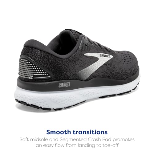 Brooks Men’s Ghost 16 Neutral Running Shoe - Black/Grey/White - Image 3