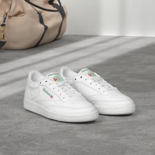 Reebok Men's Club C 85 Sneakers - White/Green, Size 11 - Image 2