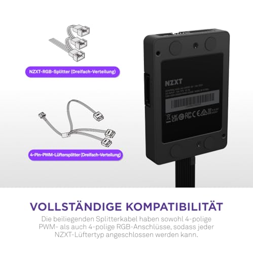 NZXT Control Hub - Digital RGB and PWM Fan Speed Controller - Image 9