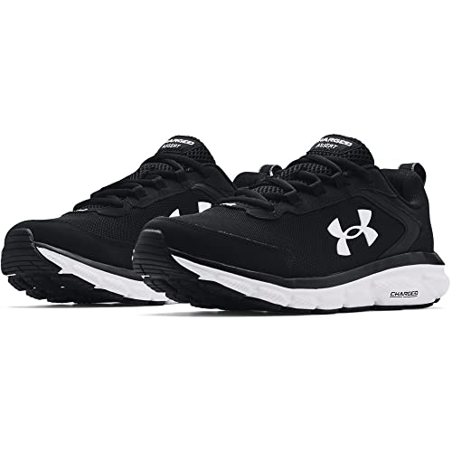 Under Armour Mens Charged Assert 9 Running Shoe - Black/White, 13 X-Wide US - Image 8