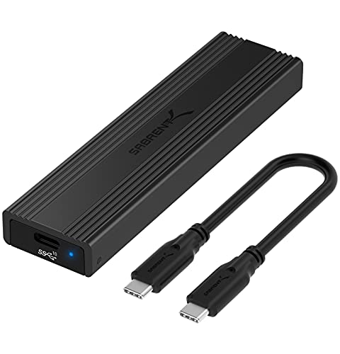 Sabrent Tool-Free USB 3.2 SSD Enclosure – NVMe & SATA Compatible