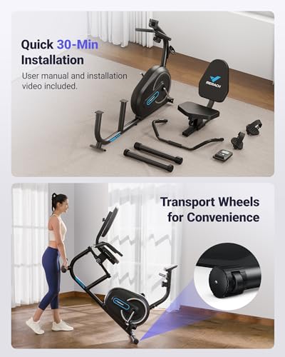 MERACH Recumbent Exercise Bike - Smart Connectivity & Comfortable Design - Image 8