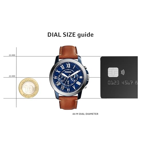 Fossil Men's Grant Chronograph Watch (Silver/Blue) - Image 7