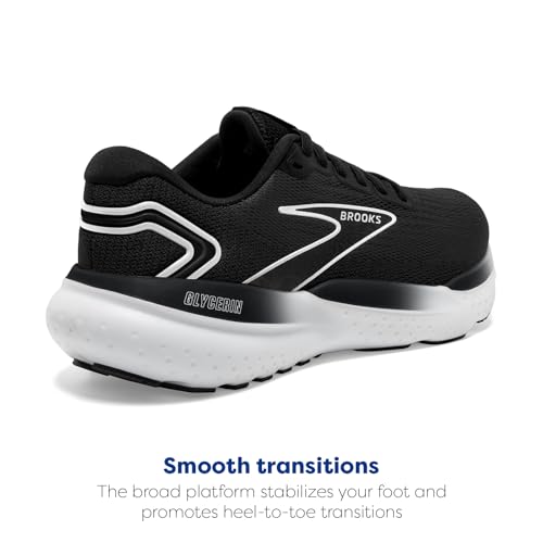 Brooks Glycerin 21 Women's Running Shoe - Black/Grey/White - Size 7.5 - Image 3