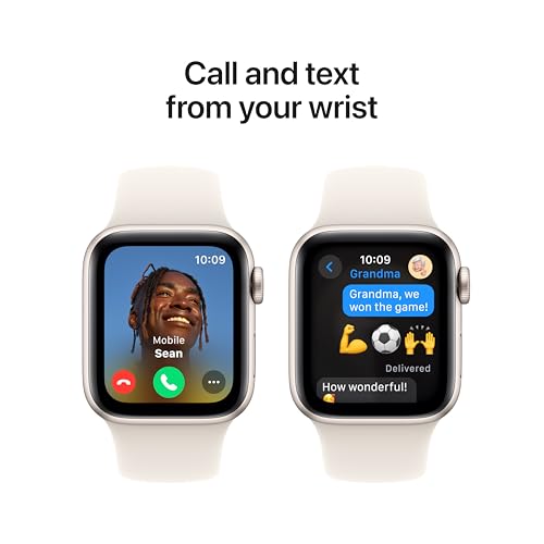 Apple Watch SE (GPS, 40mm) - Starlight Aluminum Case & Sport Band - Image 5
