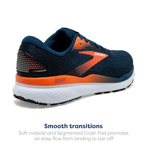 Brooks Men’s Ghost 16 Neutral Running Shoe - Blue/Black/Nasturtium, Size 12.5 - Image 3