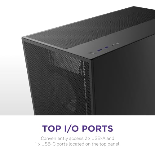 NZXT H7 Flow 2024 - Mid-Tower ATX Airflow Case with 3 Pre-Installed Fans - Image 8